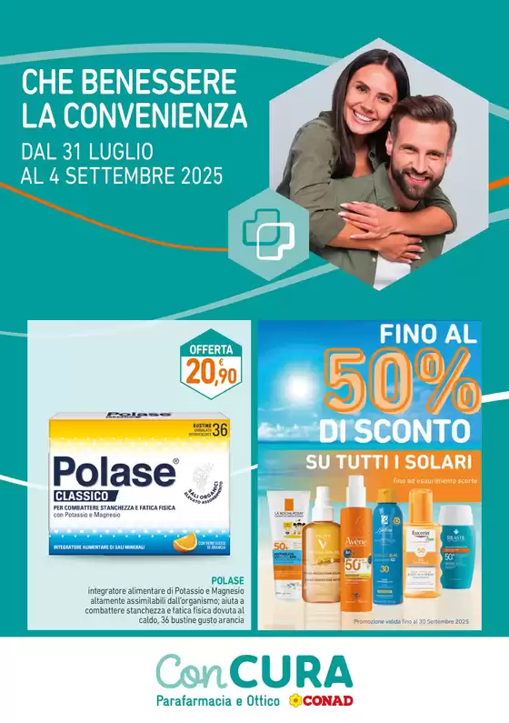 Volantino Parafarmacia Conad a Coriano | ConCura Che benessere la convenienza | 2025-07-31T00:00:00.000Z - 2025-09-04T00:00:00.000Z