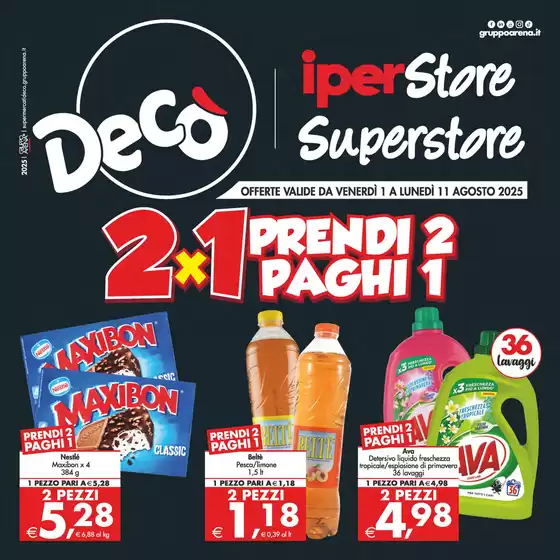 2x1 Prendi 2 paghi 1