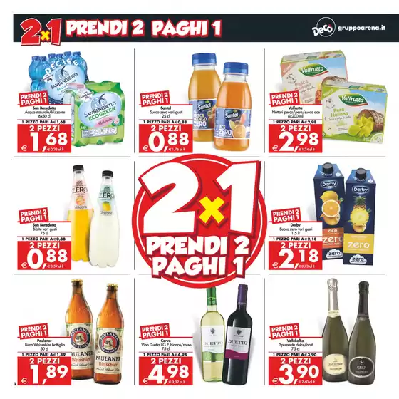 2x1 Prendi 2 paghi 1