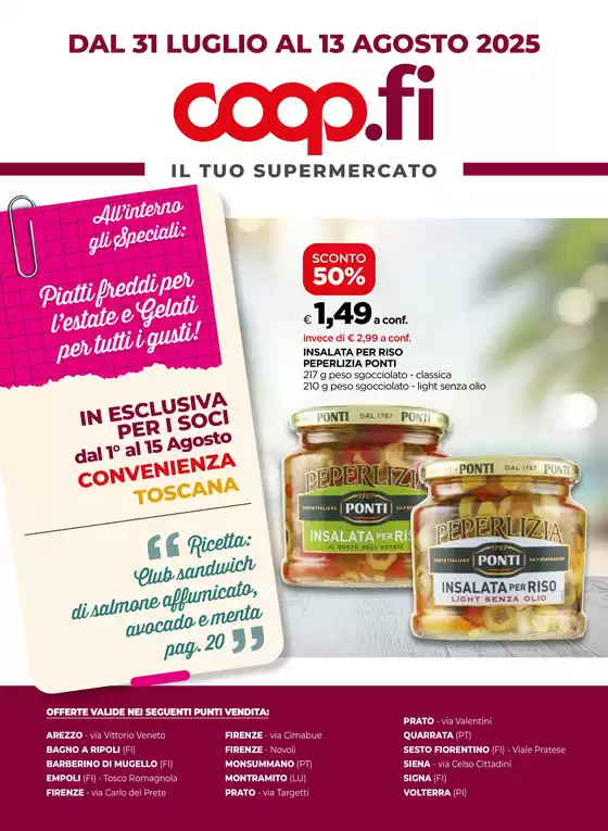 DAL 31 LUGLIO AL 13 AGOSTO 2025