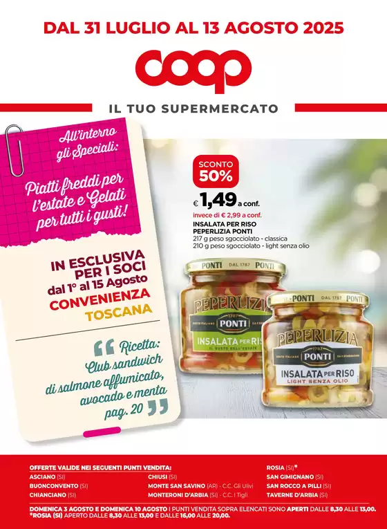 DAL 31 LUGLIO AL 13 AGOSTO 2025