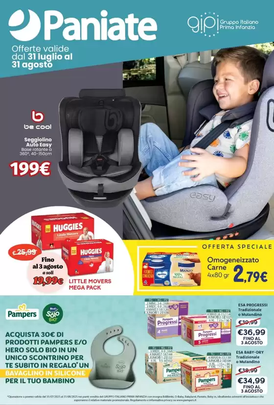 Offerte valide dal 31 luglio al 31 agosto