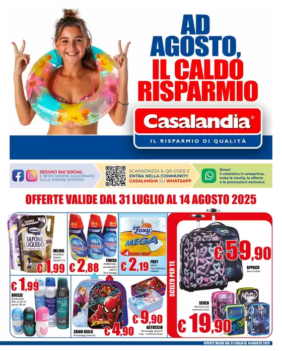 Ad agosto, il caldo risparmio