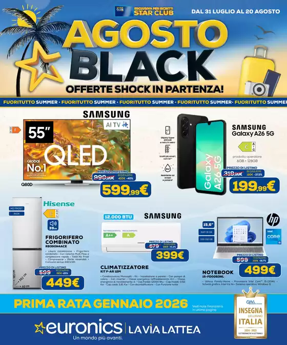 Volantino Euronics a Sant'Elpidio a Mare | Agosto Black | 2025-07-31T00:00:00.000Z - 2025-08-20T00:00:00.000Z