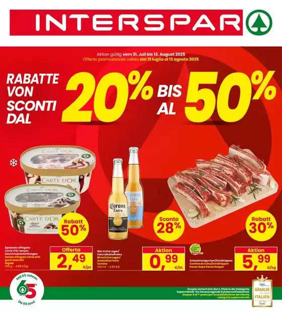 Sconti dal 20% al 50%