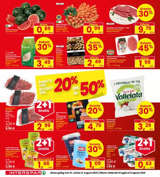 Sconti dal 20% al 50%