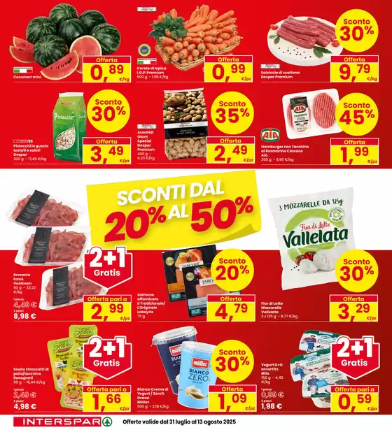 Sconti dal 20% al 50%