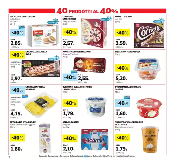 40 PRODOTTI AL 40%