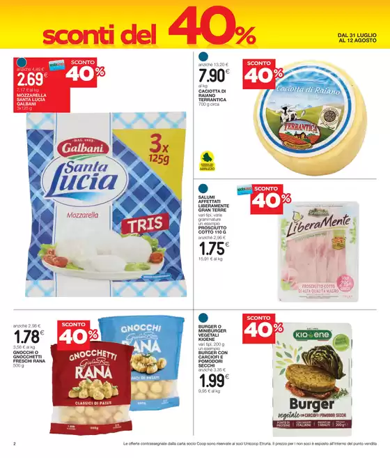 Sconti del 40%