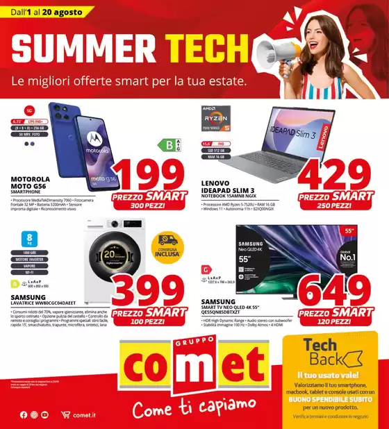 Volantino Comet a Lugo | Summer Tech da Comet! | 2025-08-01T00:00:00.000Z - 2025-08-20T00:00:00.000Z