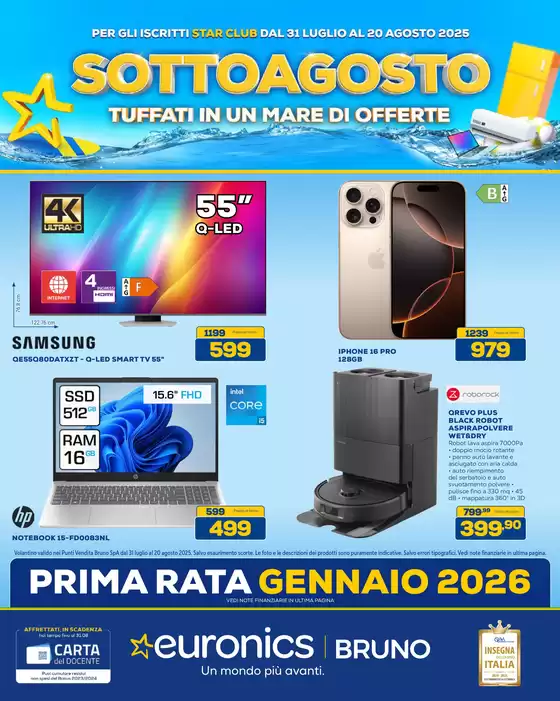 Volantino Euronics a Lugo | Sottoagosto | 2025-07-31T00:00:00.000Z - 2025-08-20T00:00:00.000Z
