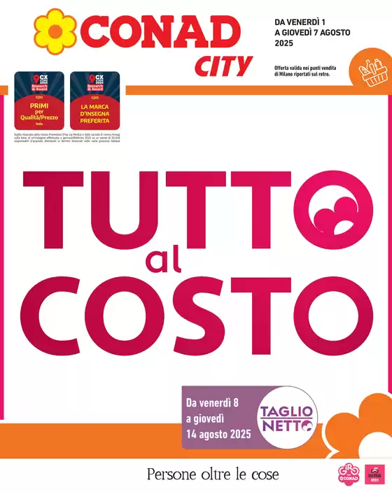 Volantino Conad City a Belluno | TUTTO AL COSTO | 2025-08-01T00:00:00.000Z - 2025-08-07T00:00:00.000Z