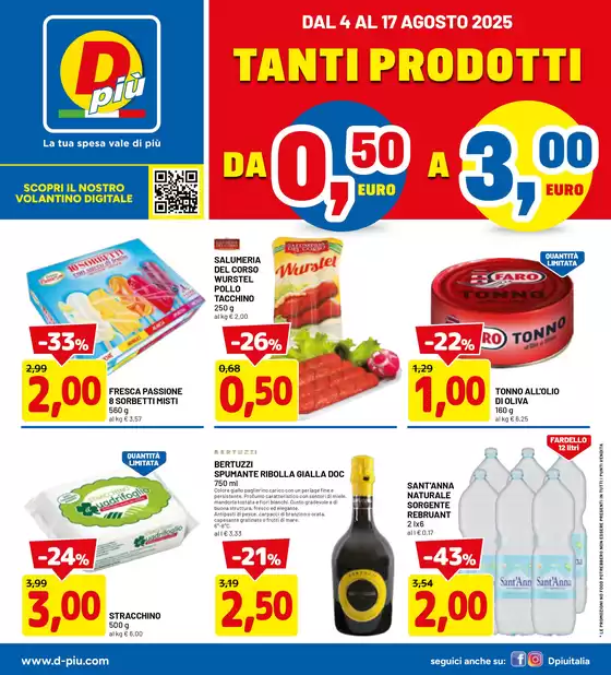Tanti prodotti da 0.50 euro a 3.00 euro