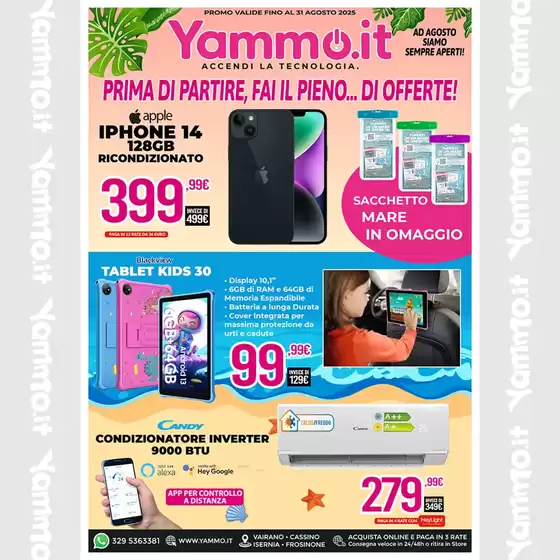 Volantino Yammo a Frosinone | Prima partire, fai il pieno... di offerte! | 2025-08-01T00:00:00.000Z - 2025-08-31T00:00:00.000Z
