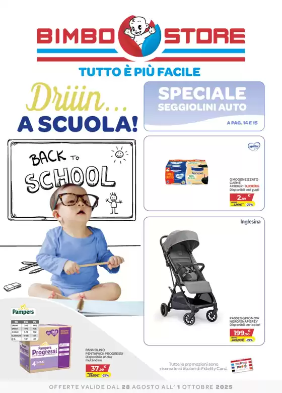 Volantino Bimbo Store a Pompei | Driiin... A scuola! | 2025-08-28T00:00:00.000Z - 2025-10-01T00:00:00.000Z