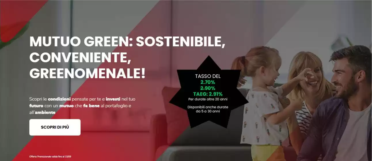 Volantino Banco Desio a Corsico | Mutuo Green: Sostenibile, conveniente, greenomenale! | 2025-08-01T00:00:00.000Z - 2025-08-10T00:00:00.000Z