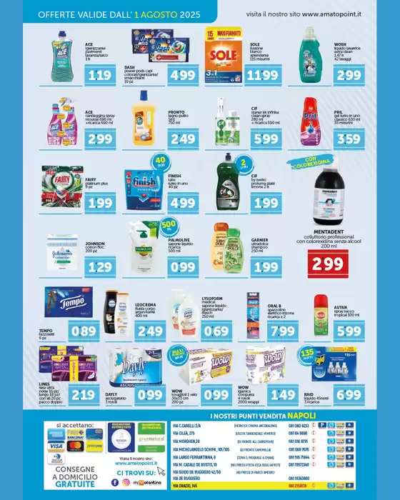 Offerte valide dall' 1 agosto 2025