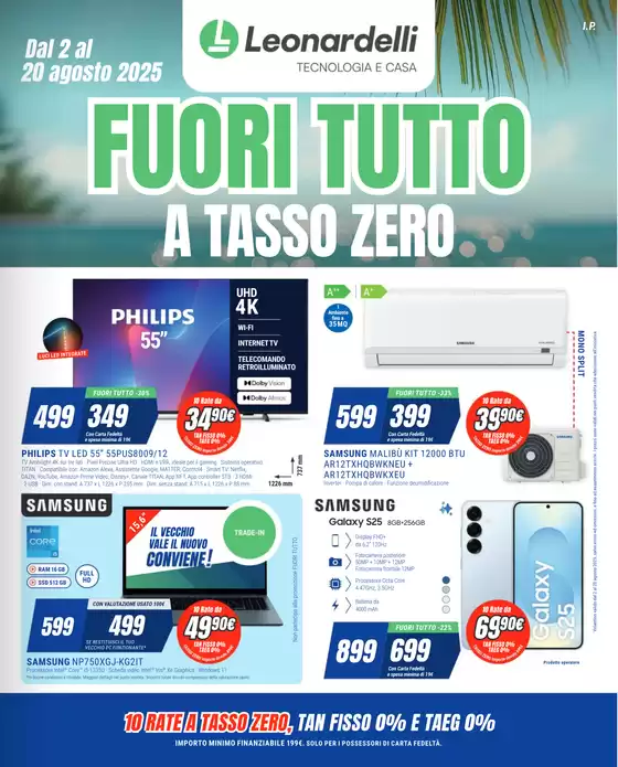 FUORITUTTO a Tasso zero!