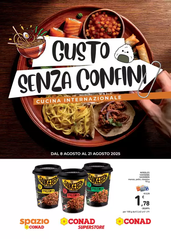 Volantino Conad a Selargius | Gusto senza confini | 2025-08-08T00:00:00.000Z - 2025-08-21T00:00:00.000Z