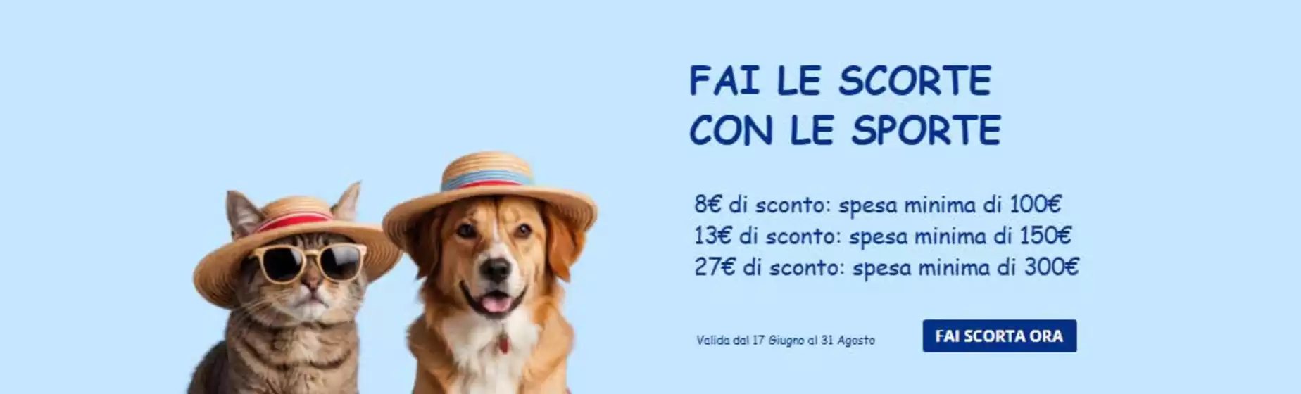 Volantino L'Ora degli Animali a San Rocco al Porto | Fai le scorte con le sporte  | 2025-08-04T00:00:00.000Z - 2025-08-31T00:00:00.000Z