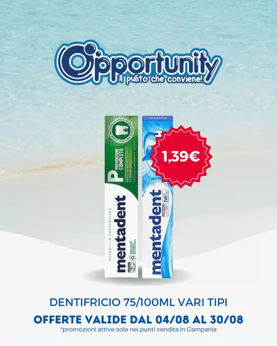 Offerte valide dal 04/08 al 30/08