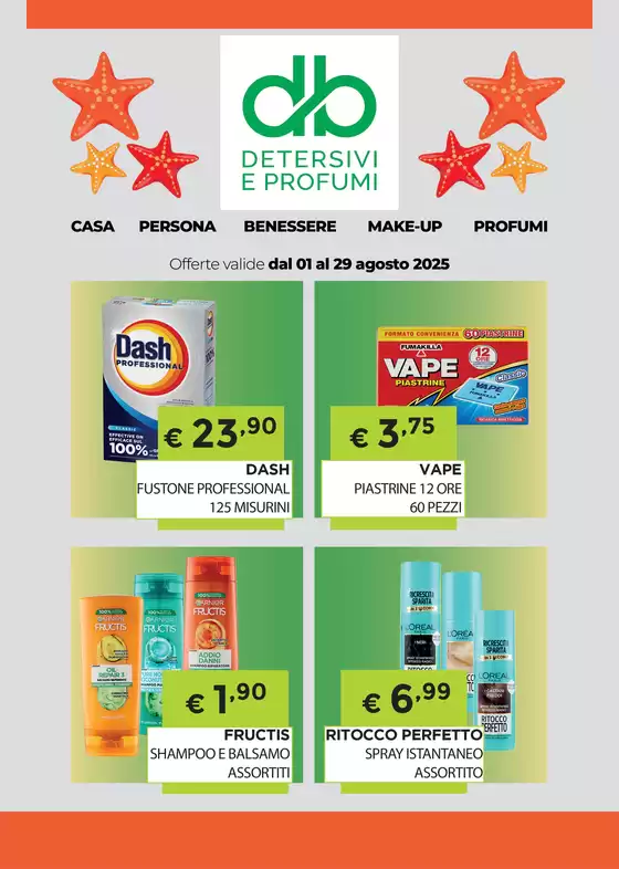Offerte valide dal 01 al 29 agosto 2025