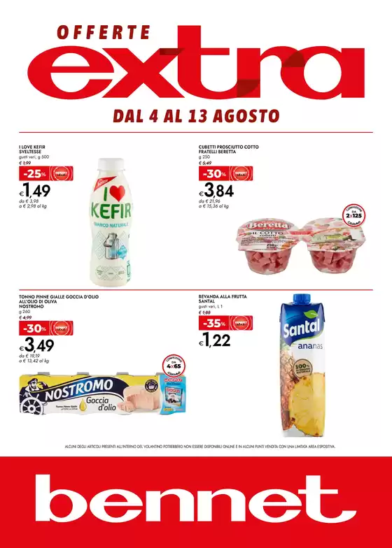 Volantino Bennet a Alife | Offerte Extra | 2025-08-05T00:00:00.000Z - 2025-08-13T00:00:00.000Z