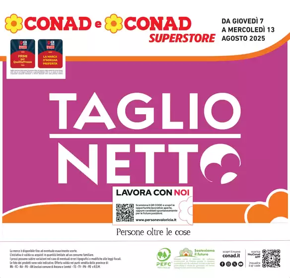 Volantino Conad Superstore a Atripalda | Taglio netto | 2025-08-07T00:00:00.000Z - 2025-08-13T00:00:00.000Z