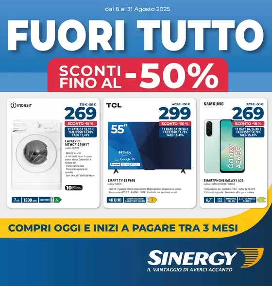 Volantino Sinergy a Santa Croce di Magliano | Fuori tutto  | 2025-08-08T00:00:00.000Z - 2025-08-31T00:00:00.000Z