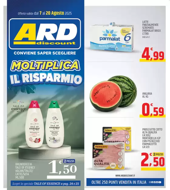 Volantino ARD Discount a Poggio Rusco | Moltiplica il risparmio | 2025-08-07T00:00:00.000Z - 2025-08-20T00:00:00.000Z