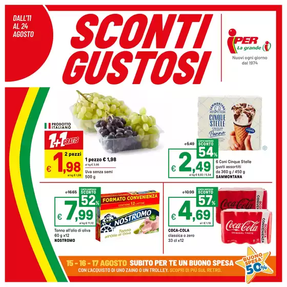Volantino Iper La grande i a Montegranaro | Sconti gustosi | 2025-08-11T00:00:00.000Z - 2025-08-24T00:00:00.000Z