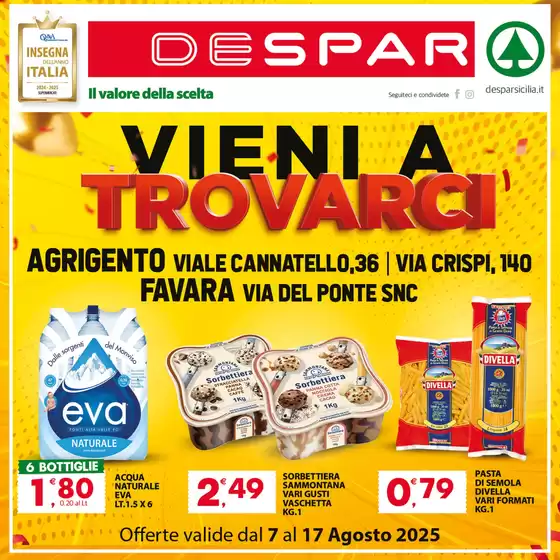 Volantino Despar a Vieste | Vieni a trovarci  | 2025-08-07T00:00:00.000Z - 2025-08-17T00:00:00.000Z
