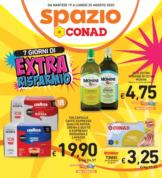 Volantino Spazio Conad a Volla | 7 Giorni di extra Risparmio | 2025-08-19T00:00:00.000Z - 2025-08-25T00:00:00.000Z