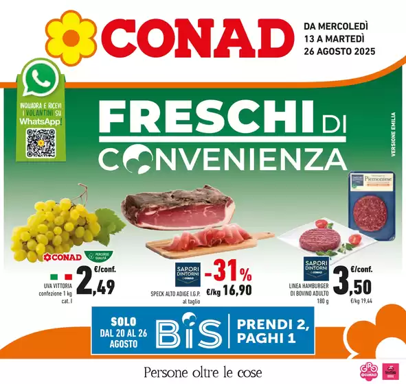 Volantino Conad a Pompei | Freschi di convenienza | 2025-08-13T00:00:00.000Z - 2025-08-26T00:00:00.000Z