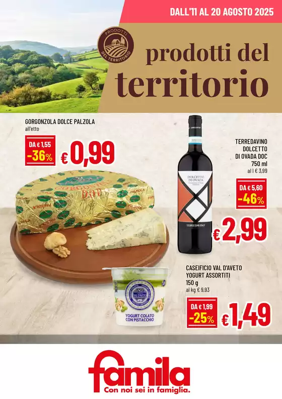 Volantino Famila a Teverola | PRODOTTI DEL TERRITORIO | 2025-08-11T00:00:00.000Z - 2025-08-20T00:00:00.000Z