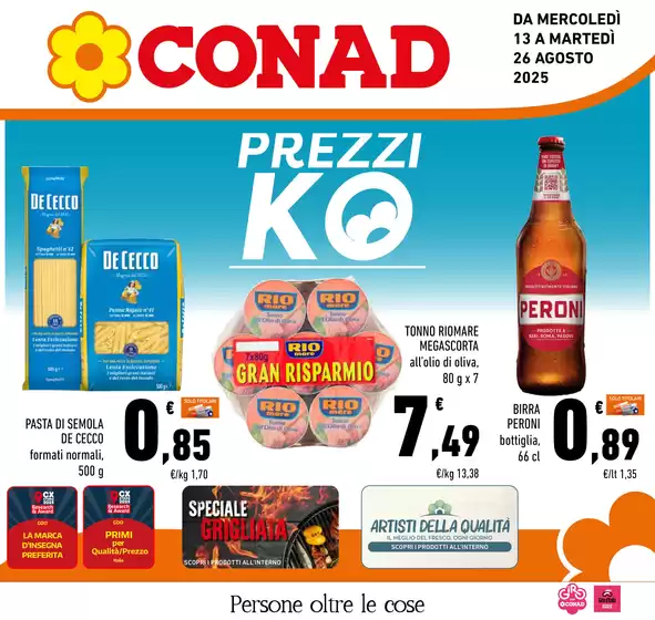 Volantino Conad a Gissi | PREZZI KO | 2025-08-13T00:00:00.000Z - 2025-08-26T00:00:00.000Z