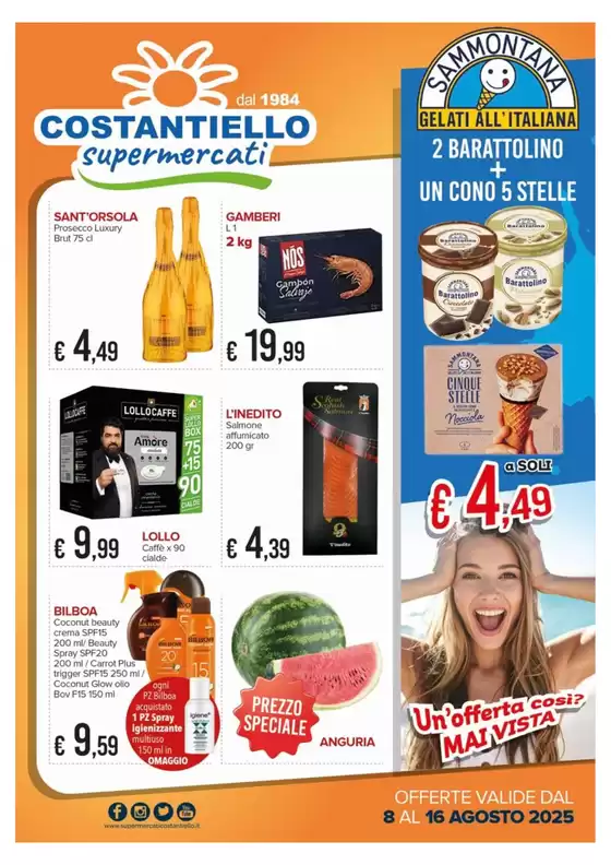 Offerte valide dal 8 al 16 agosto