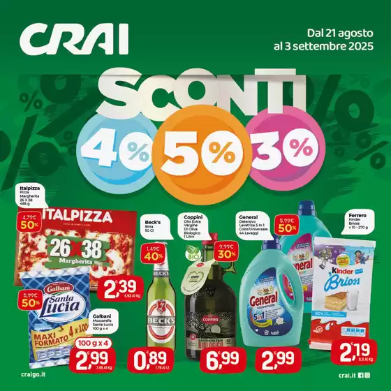 Volantino Crai | Sconti 30 40 50  | 2025-08-21T00:00:00.000Z - 2025-09-03T00:00:00.000Z