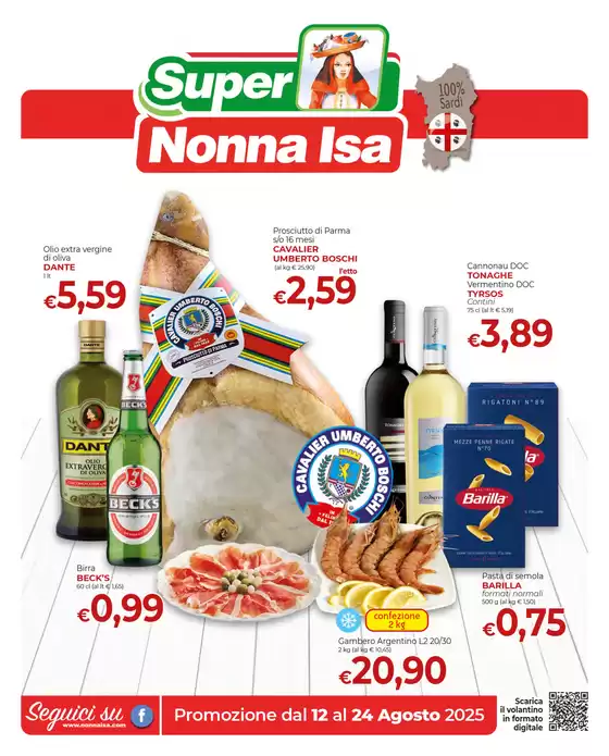 Promozione dal 12 al 24 Agosto 2025