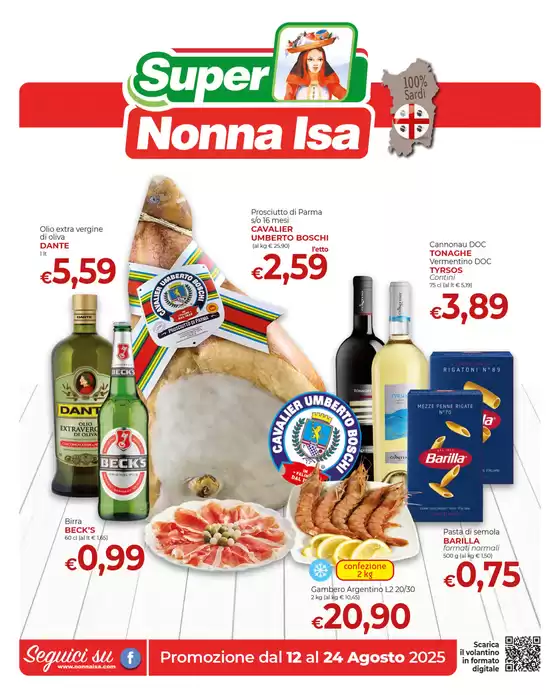 Promozione dal 12 al 24 Agosto 2025