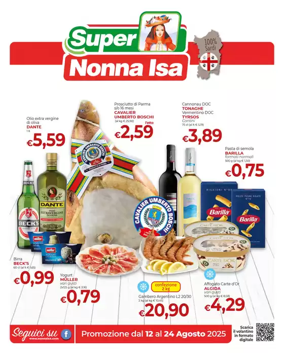 Promozione dal 12 al 24 Agosto 2025