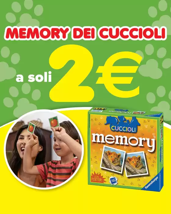 Volantino G di Giochi a Lioni | Memory dei cuccioli | 2025-08-12T00:00:00.000Z - 2025-08-31T00:00:00.000Z