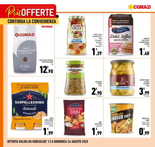 Volantino Conad a Gissi | Più Offerte continua la Convenienza | 2025-08-13T00:00:00.000Z - 2025-08-24T00:00:00.000Z