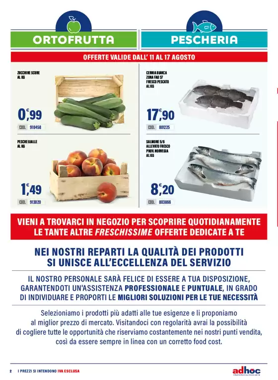 Offerte valide dall' 11 al 24 agosto