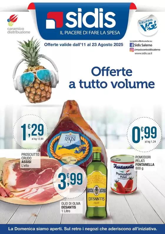 Volantino Sidis a Gimigliano | Offerte a tutto volume | 2025-08-12T00:00:00.000Z - 2025-08-23T00:00:00.000Z