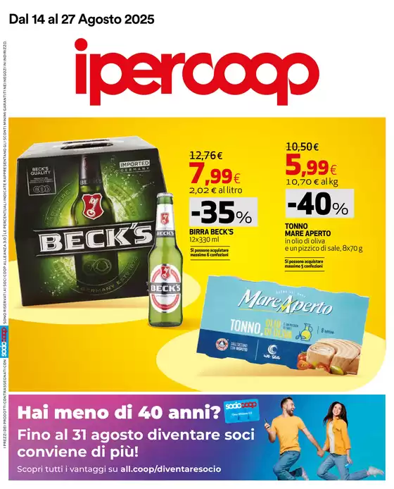 Volantino Ipercoop a Urbino | Dal 14 al 27 Agosto 2025 | 2025-08-14T00:00:00.000Z - 2025-08-27T00:00:00.000Z