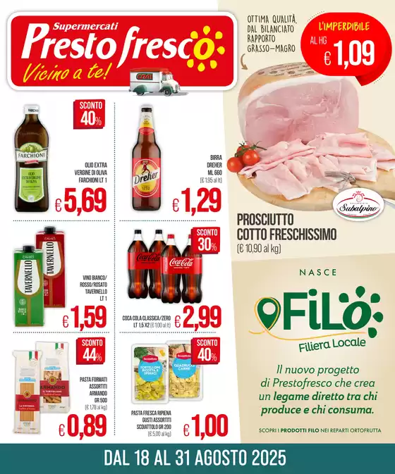 Volantino Prestofresco a Roma | Vicino a te! | 2025-08-18T00:00:00.000Z - 2025-08-31T00:00:00.000Z