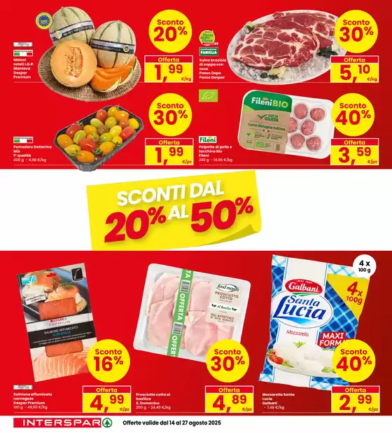 Sconti dal 20% al 50%