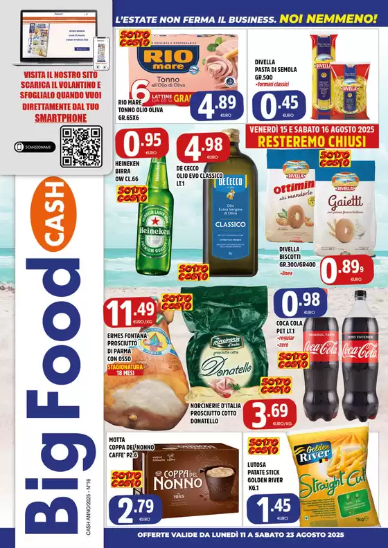 OFFERTE VALIDE DA LUNEDÌ 11 A SABATO 23 AGOSTO 2025