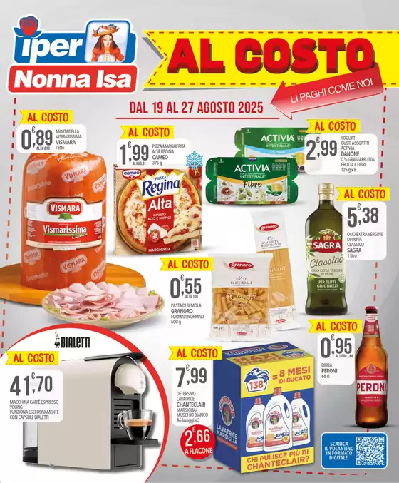 Volantino Iper Nonna Isa a Terni | Al costo li paghi come noi | 2025-08-19T00:00:00.000Z - 2025-08-27T00:00:00.000Z